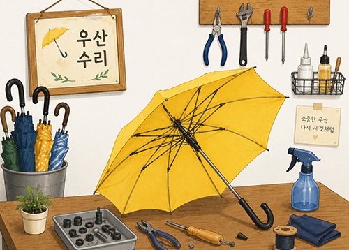 수리수리 마수리 우산수리 재활용사업