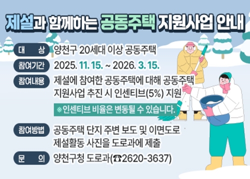제설과 함께하는 주민·공동주택 인센티브