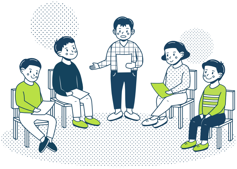 구민신청 정책실명제 일러스트