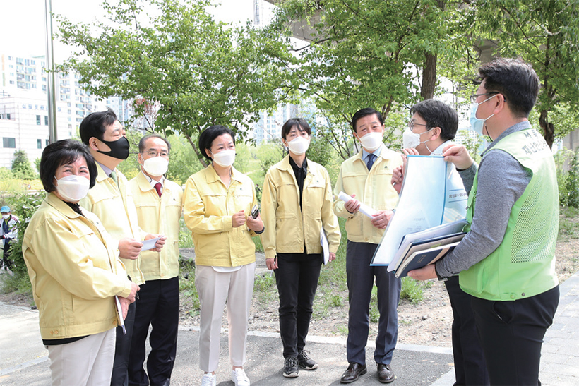 전농천 주민친화공간 조성공사 등 현장 점검