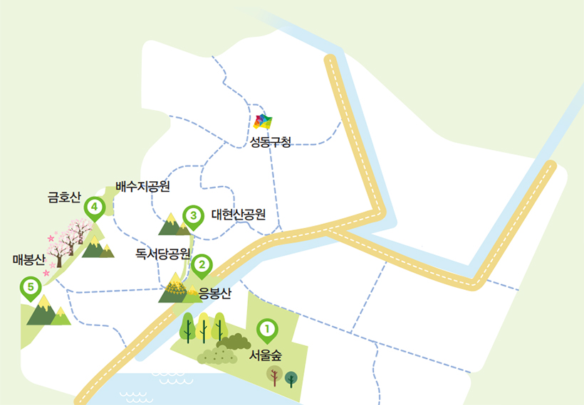 성동의 숲길 약도