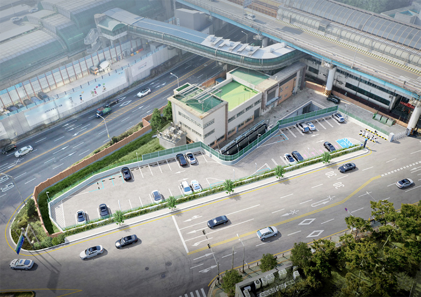 옥수빗물펌프장 공영주차장 조감도