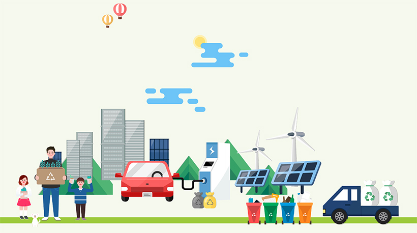 제로웨이스트 실천 일러스트