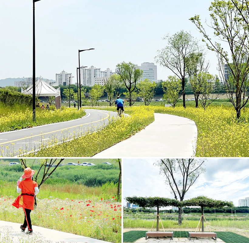 가람교~송정교 구간 수변길 풍경