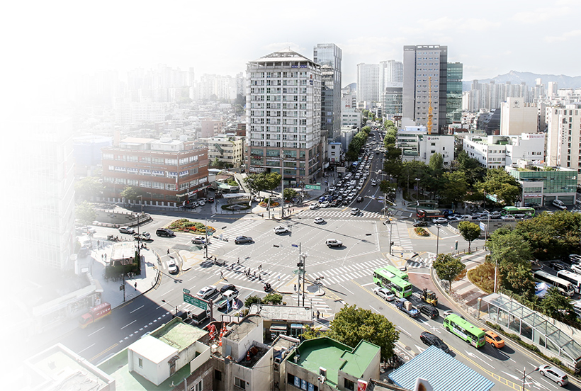 왕십리 오거리 전경