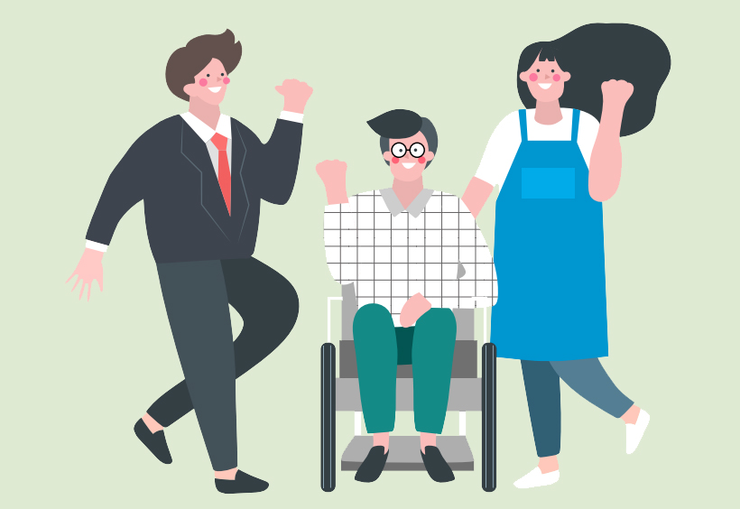 장애인일자리사업 일러스트