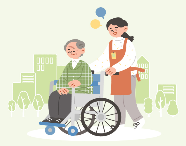 0요양보호사 일러스트0