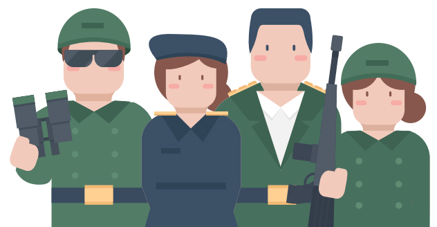 병역명문가 일러스트