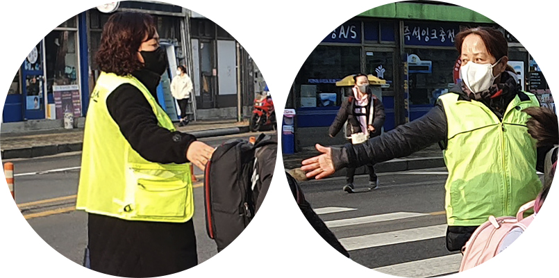 경수초등학교 교통안전지도사 윤명업, 정은영 님