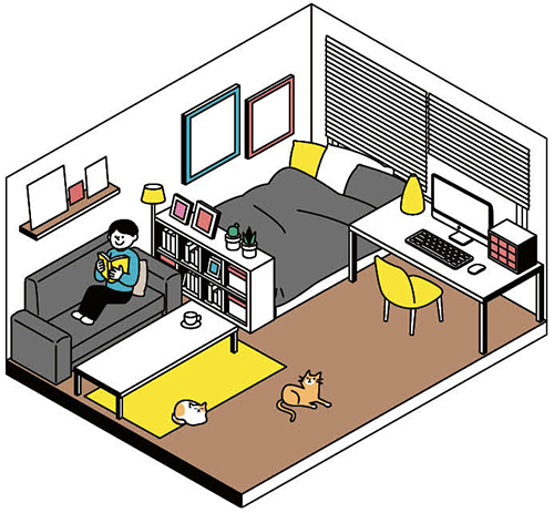 1인 가구 일러스트