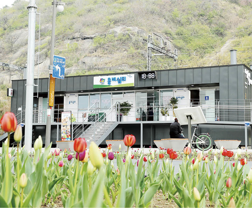 중랑천 꽃길산책로