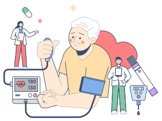 당뇨 체크 일러스트