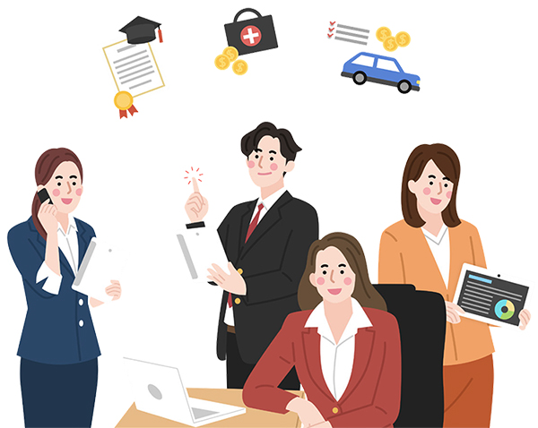 금융주치의 및 일자리상담사 일러스트