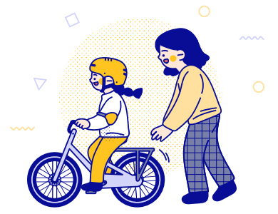 자전거 운전 능력 인증 일러스트