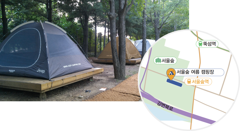 서울숲 여름캠핑장