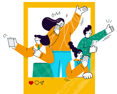 폴라로이드 사진 찍기 일러스트