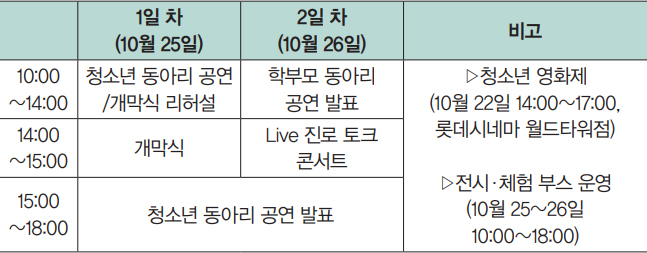 제4회 송파 교육박람회 일정