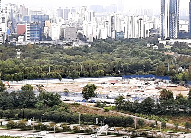 응봉산에서 바라본 성수동