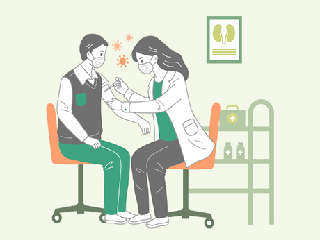 백신접종 일러스트