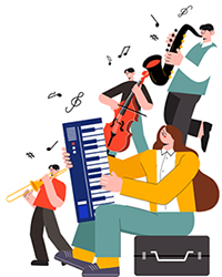 문화공연 일러스트