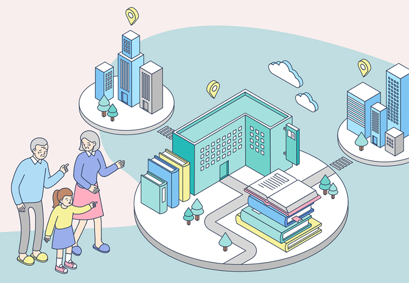 동네배움터 일러스트