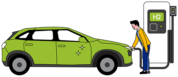 친환경 자동차 일러스트