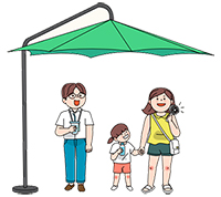 무더위그늘막 아이콘