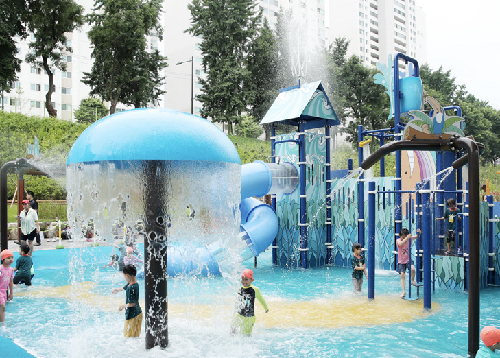 청계천 마장어린이꿈공원 물놀이장