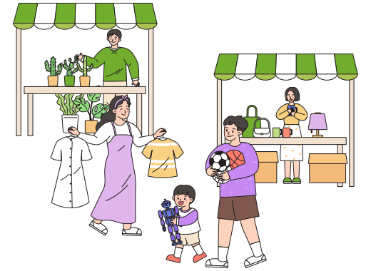 플리마켓 일러스트