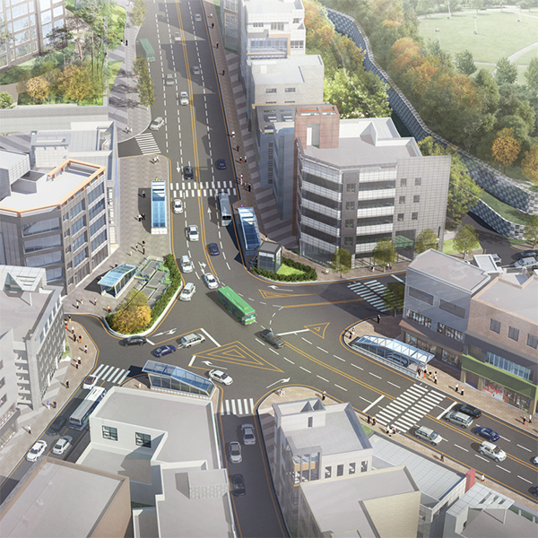 신금호역 교차로 주변