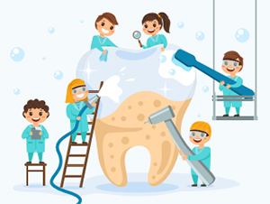 입 속 건강지킴이 일러스트