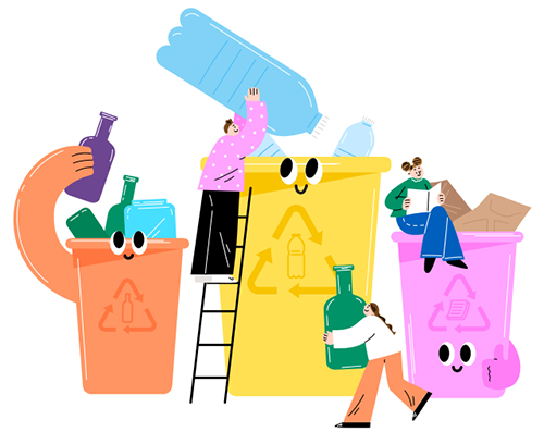 쓰레기 줄이기 일러스트
