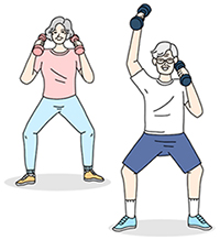 어르신 운동 일러스트