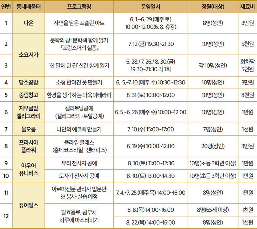 프로그램 안내