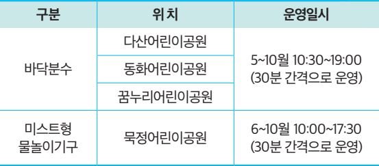 물놀이 시설 운영 안내