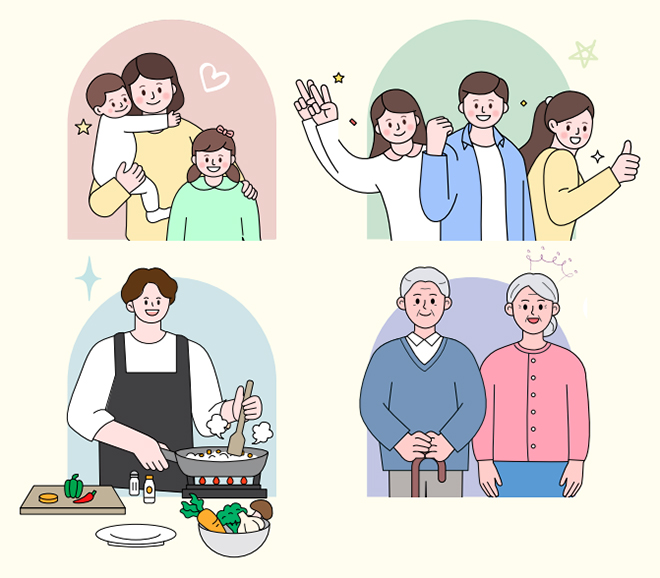 슬기로운 센터 생활 일러스트