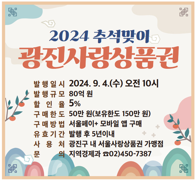 2024 추석맞이 광진사랑상품권