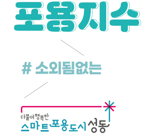 포용지수 - # 소외됨없는 - 스마트 포용도시 성동