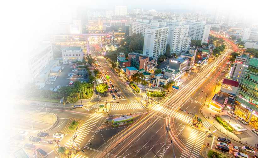 왕십리역 오거리 전경