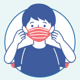 마스크 착용 일러스트