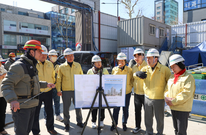 조사특위 2반 현장조사 도선동 286 역세권 청년주택 공사현장