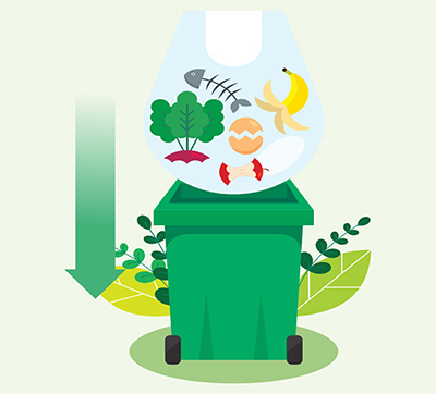 공동주택 음식물쓰레기 줄이기 일러스트