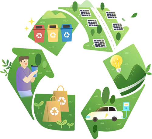 친환경 생활 일러스트
