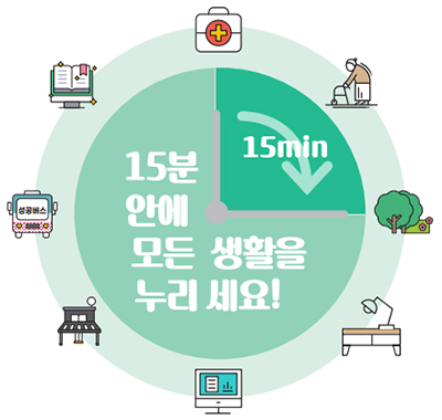15분 안에 모든 생활을 누리세요!