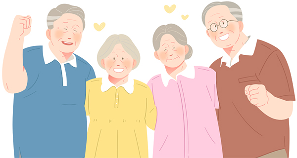 시니어 일러스트