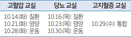 만성질환 바로알기 교실 안내