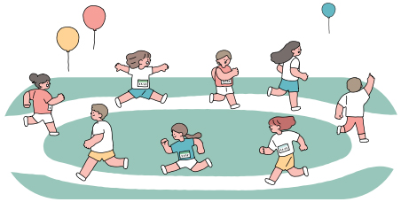 체육대회 일러스트