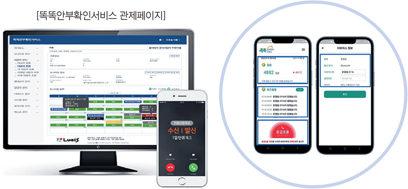 똑똑안부확인서비스 관제페이지
