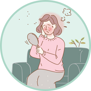 갱년기 건강관리 일러스트