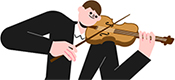 바이올린연주자 일러스트